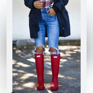 Hunter Original Tall Wellies Vegan Rain boots size 39 W/8 M/7